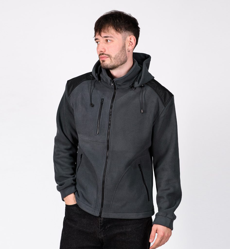 Кофта замок з капюшоном фліс чоловічий JHK 340