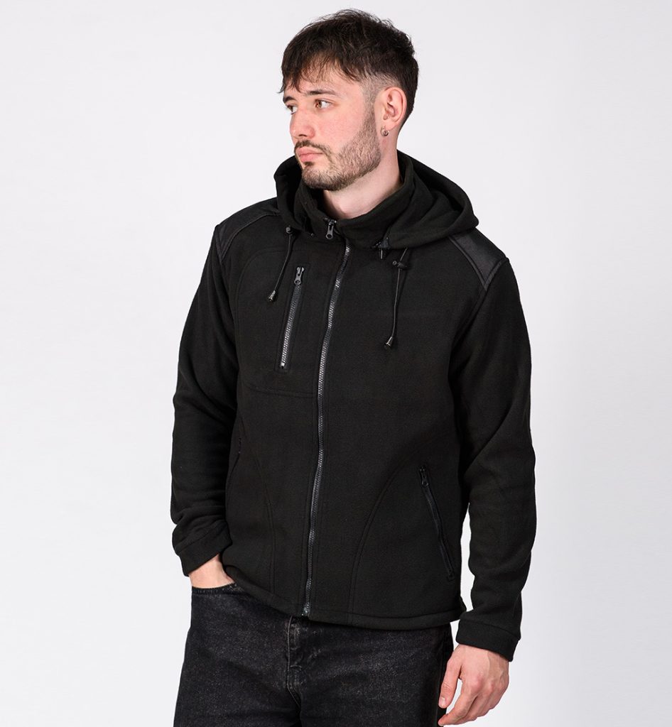 Кофта замок з капюшоном фліс чоловічий JHK 340